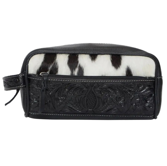 Cowhide toiletries bag