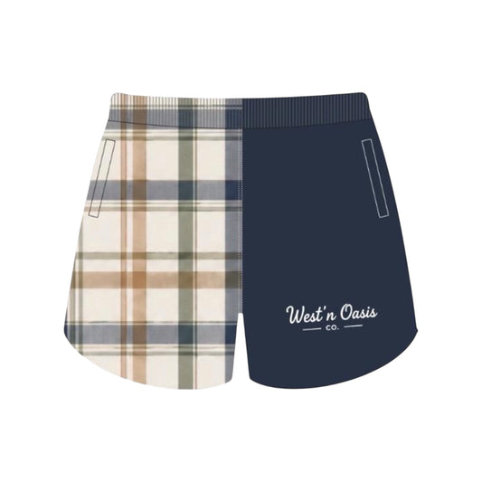 Plaid Blue Short