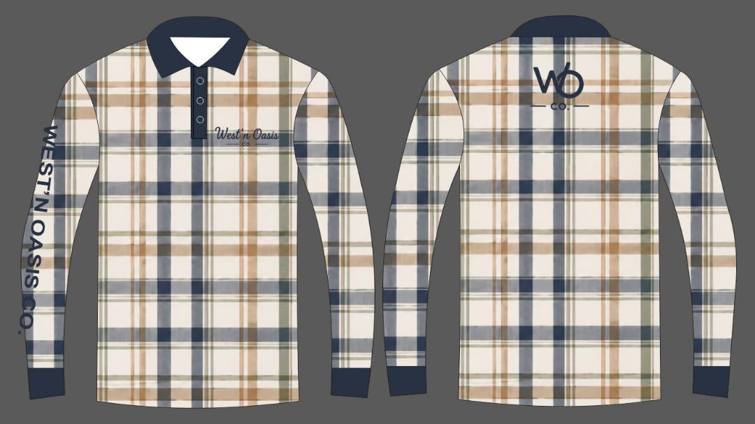 Plaid Blue Fishing Shirt