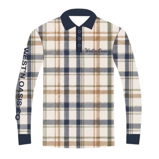 Plaid Blue Fishing Shirt