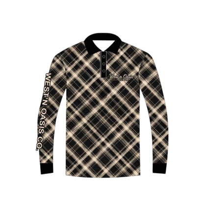Black Plaid Fishing Shirt