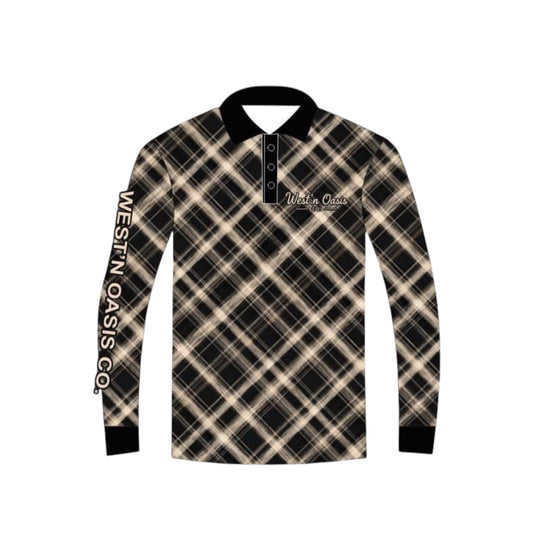 Black Plaid Fishing Shirt