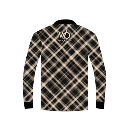 Black Plaid Fishing Shirt